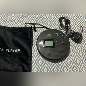 Portable CD Player with Dual Speakers – Bluetooth, FM Transmitter & Rechargeable